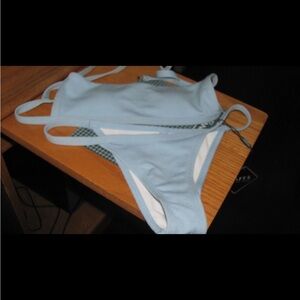 Light Blue Bikini Set juniors forever young 2 pc zayful. Size small New + Tags